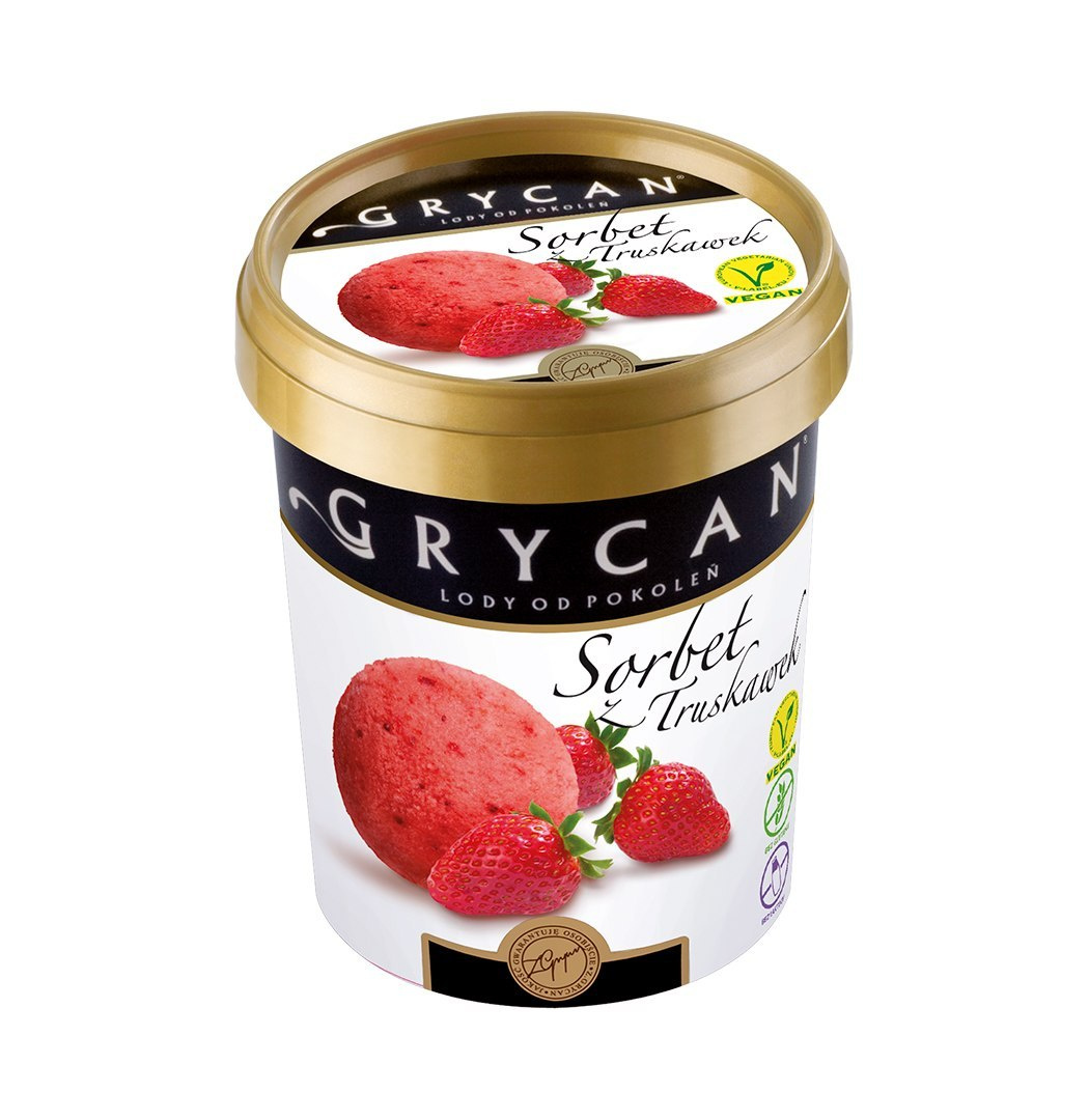 > Lody GRYCAN Sorbet z truskawek 500ml WARSZAWA warszawa